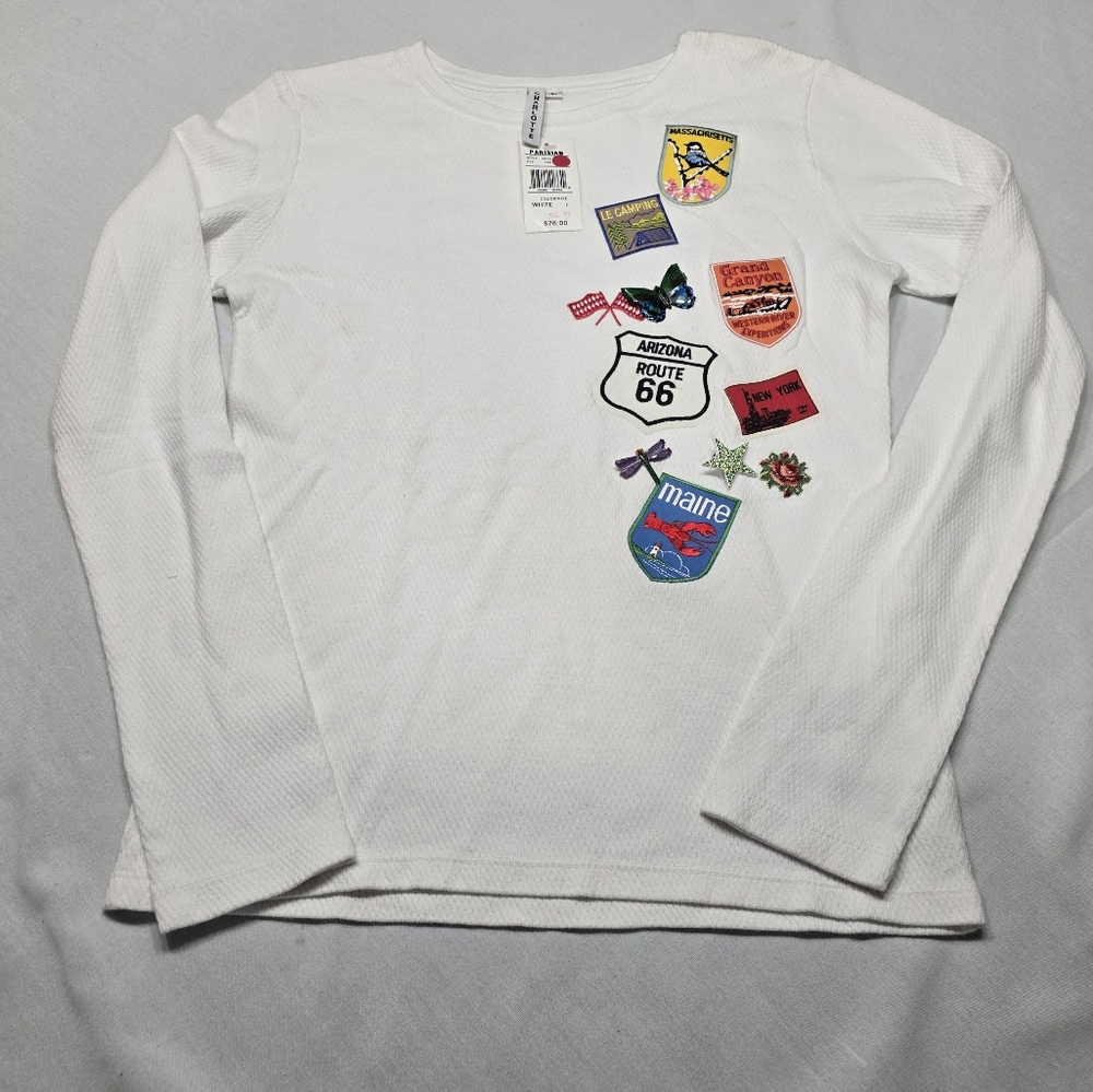 Vtg Y2K Charlotte Parisian Brand Travel Shirt Maine Route 66 NY New Deadstock